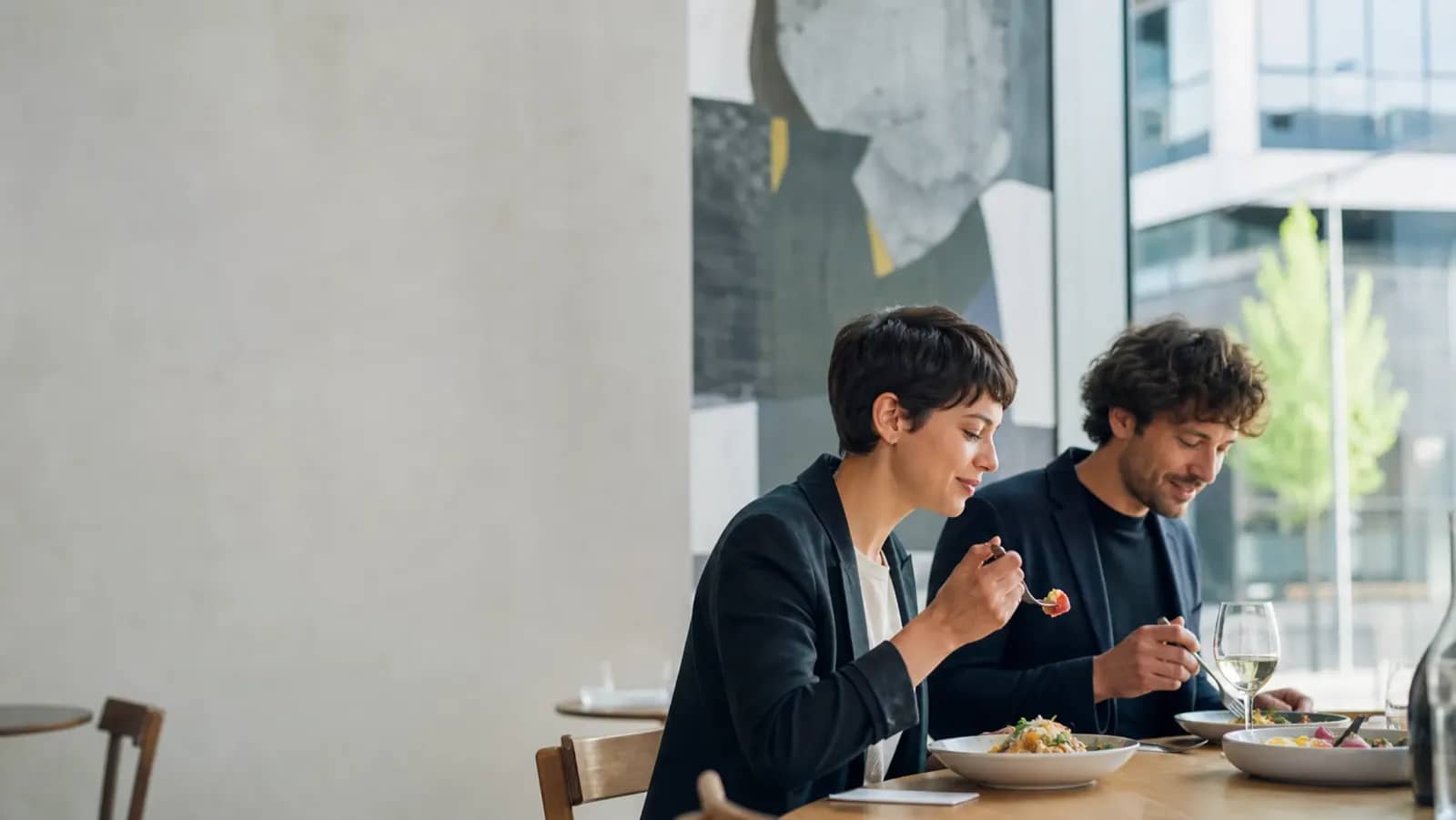 Déjeuner contemporain à Lyon pendant une journée à la Biennale