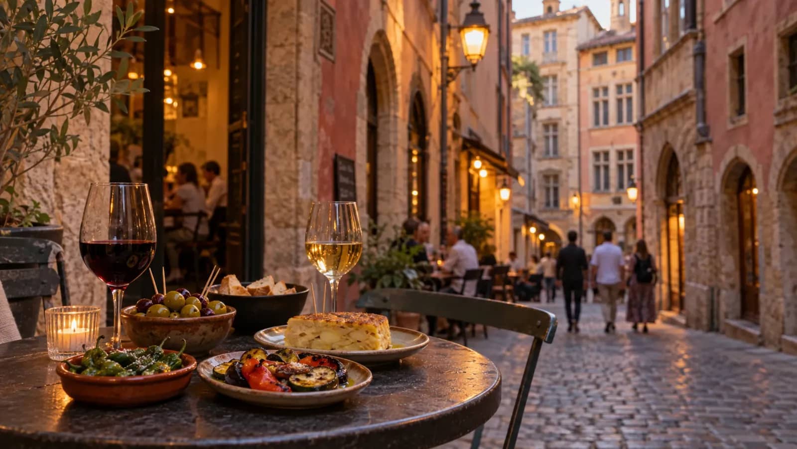 Illustration originale de cuisine à Lyon : tapas hero