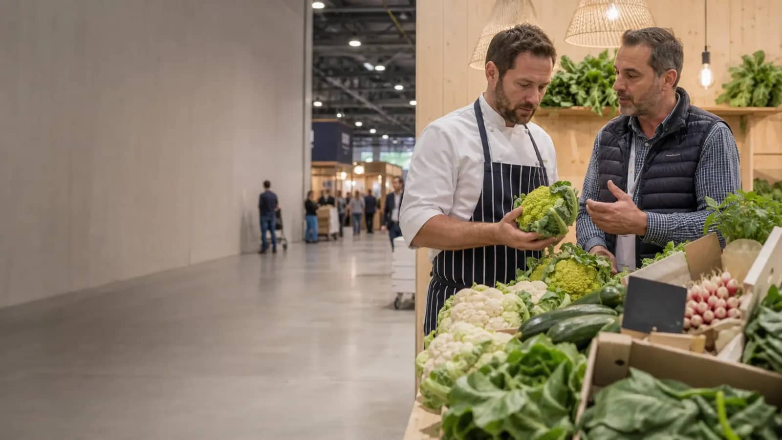 Restaurateur découvrant des ingrédients bio à Natexpo Lyon