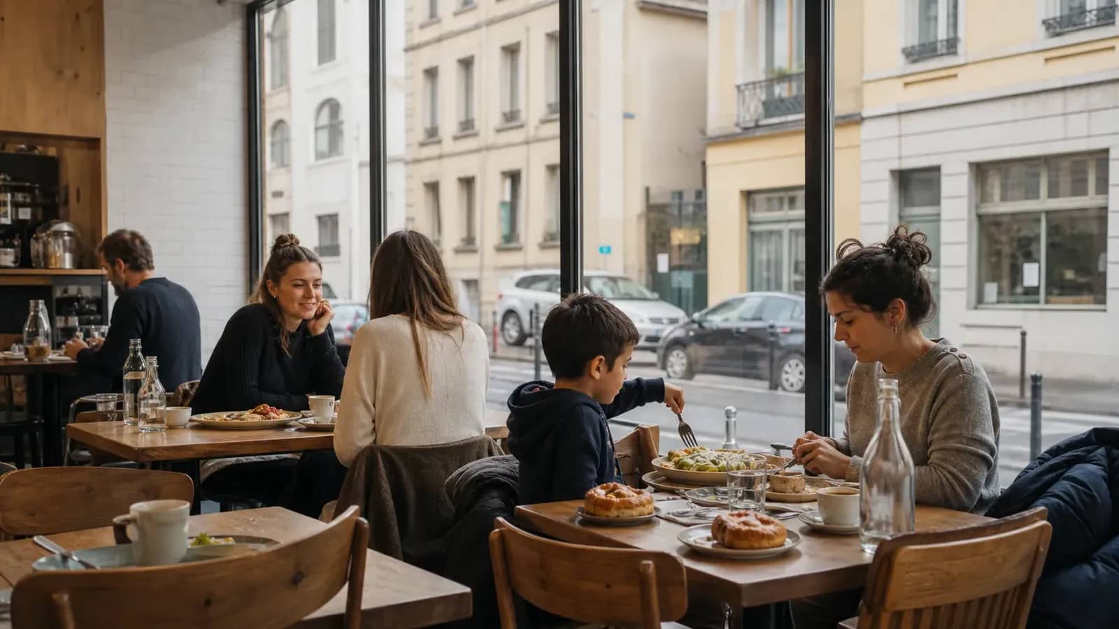Brunch du dimanche dans un café de quartier à la Guillotière à Lyon